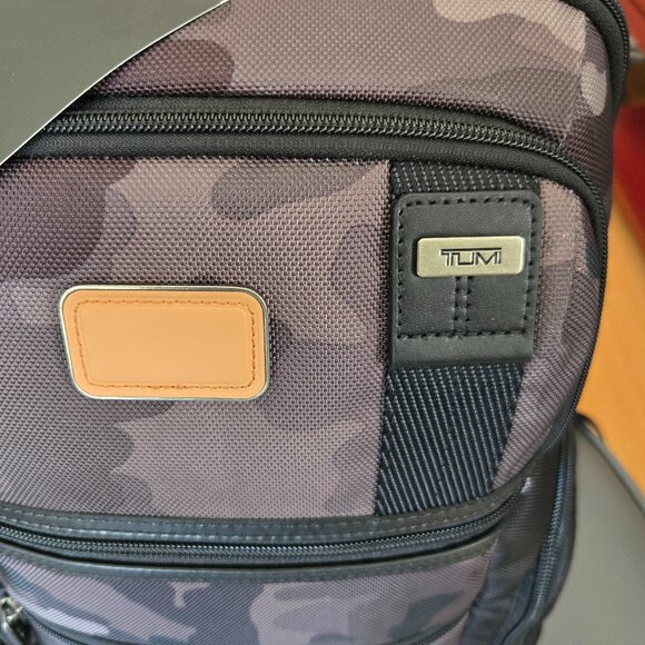 TUMI Parrish Laptop Backpack Ballistic Nylon Leather Khaki Camo (Unisex) - Picture 3 of 16